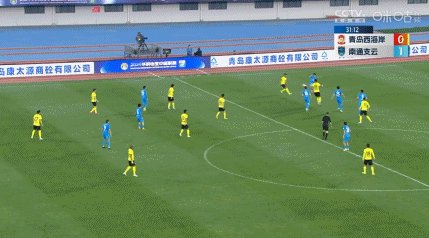 【中超】戈迪内斯梅开二度 西海岸0比2南通遭4连败